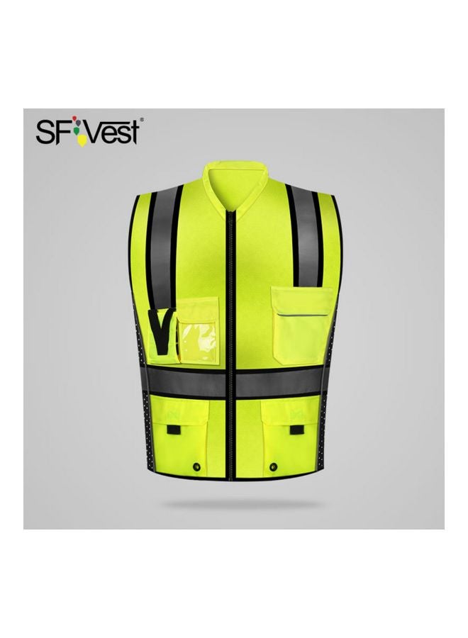 Reflective Safety Vest Fluorescent Yellow/Black L - v1563886986/N28422403A_5