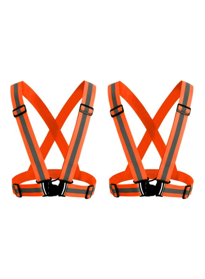 Reflective Safety Vest Fluorescent Orange/Grey