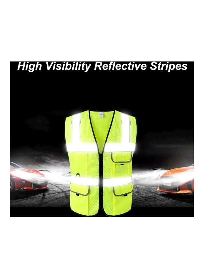 Reflective Safety Vest Yellow/Grey M - Image 4