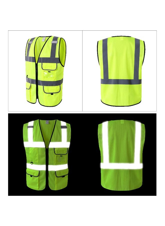 Reflective Safety Vest Yellow/Grey M - Image 2