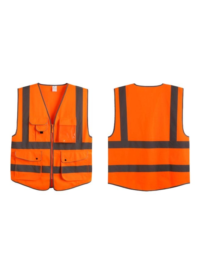 Reflective Safety Vest Fluorescent Red/Grey S  - Image 2