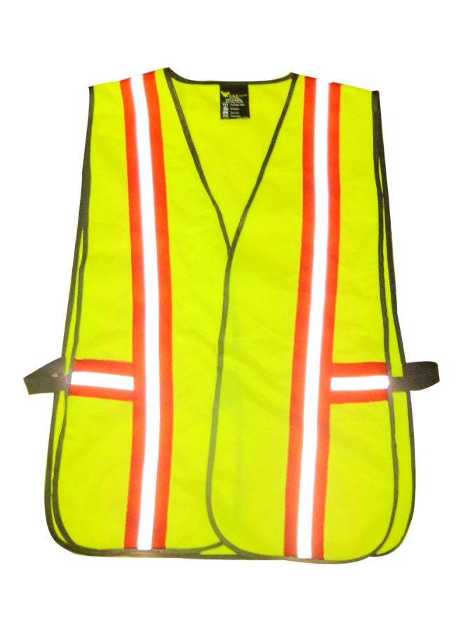 Reflective Safety Vest Fluorescent Yellow/Red/Grey L - Image 1