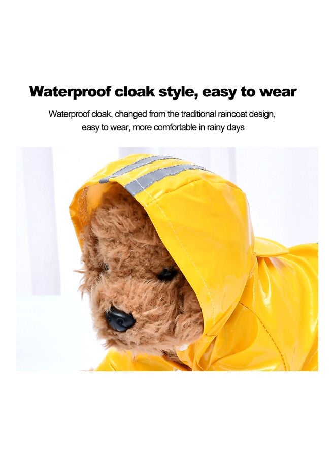 معطف واقٍ من المطر بنمط عاكس للكلاب أصفر - Image 3
