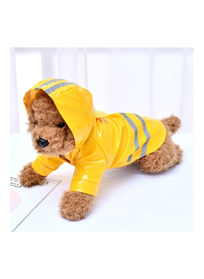 معطف واقٍ من المطر بنمط عاكس للكلاب أصفر - Image 2