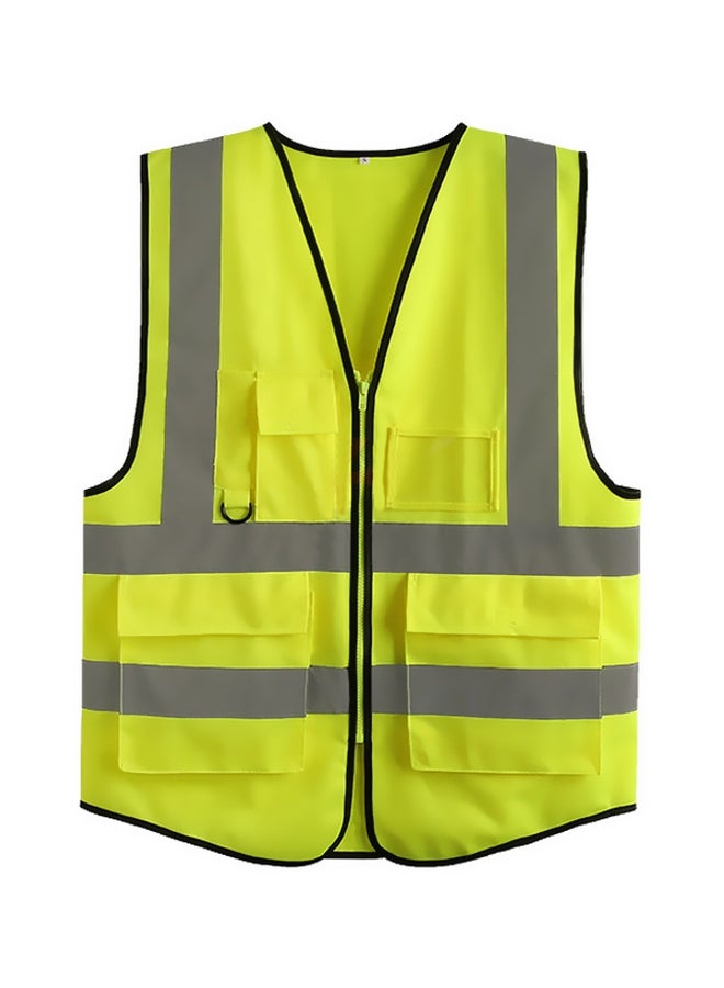 Safety Vest Reflective Jacket Fluorescent Yellow S 