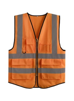 Reflective Safety Vest Fluorescent Orange M