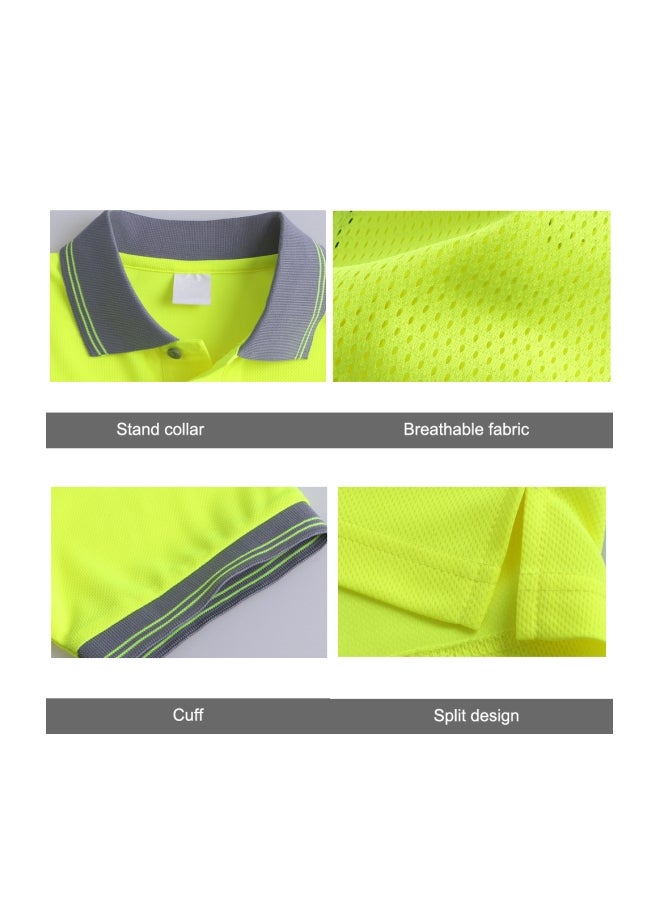 Reflective Safety T-shirt Fluorescent Yellow XL  - Image 2