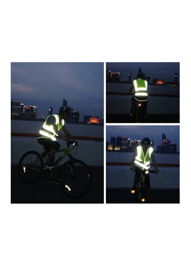 Reflective Safety Vest With Pockets Fluorescent Yellow/Blue - Image 4