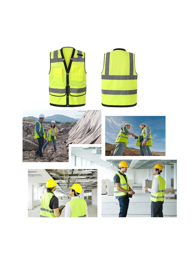 Reflective Safety Vest Fluorescent Yellow - Image 2
