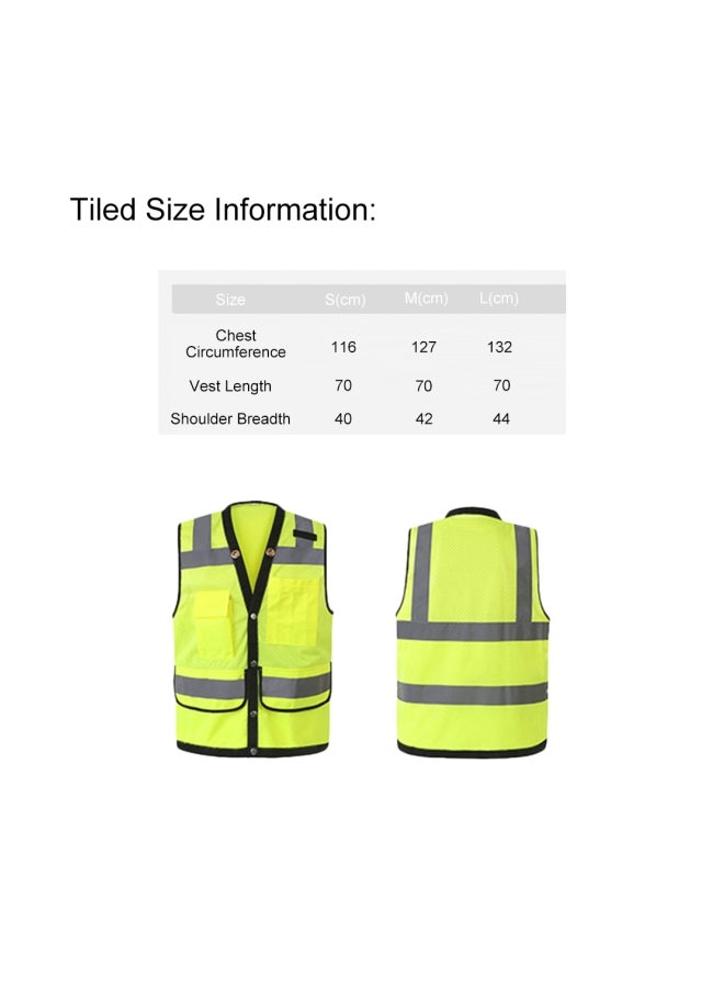 Reflective Safety Vest Fluorescent Yellow - Image 3