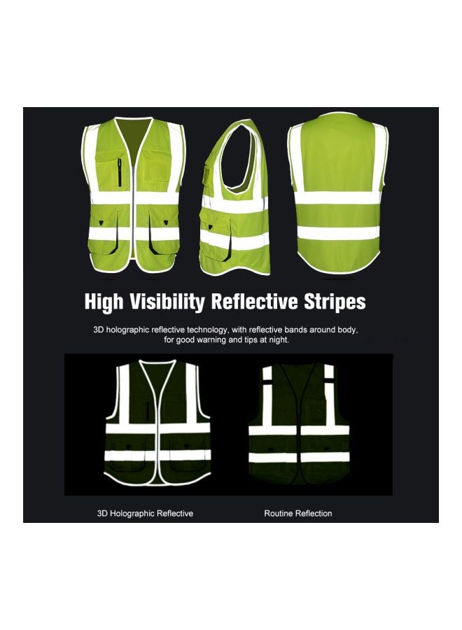 SFVest High Visibility Reflective Safety Vest Yellow/Grey  - Image 2
