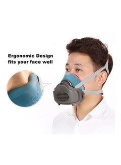 3M Industrial Protective Anti-Dust Mask Black/Blue  - Image 4