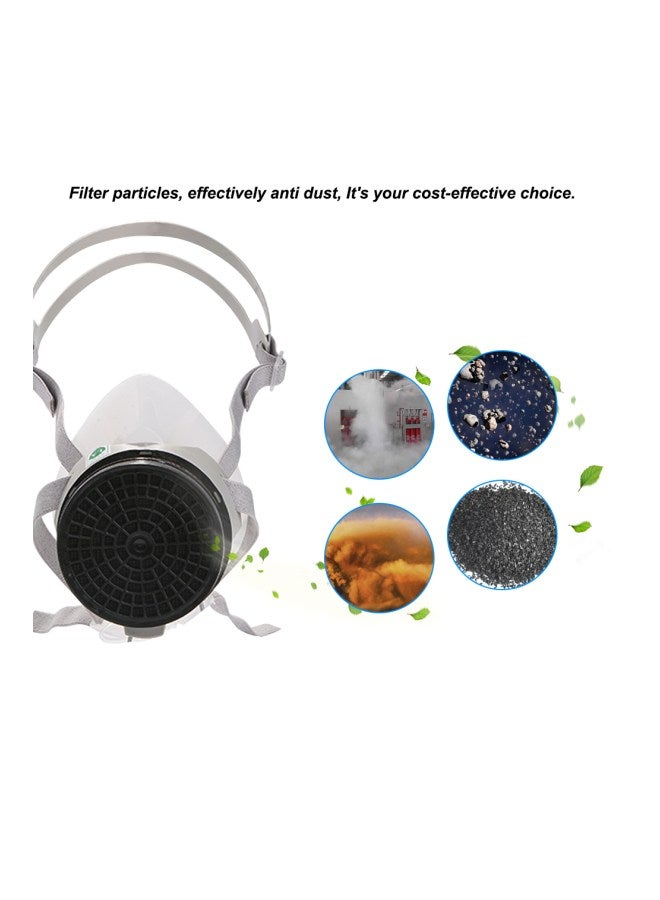 Half Face Gas Mask White/Black