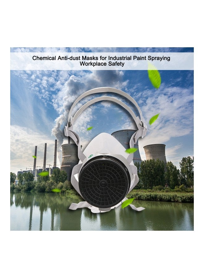 Half Face Gas Mask White/Black
