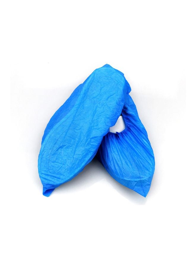 OWSOO - 100-Piece Waterproof Disposable Shoe Covers Blue - Image 1