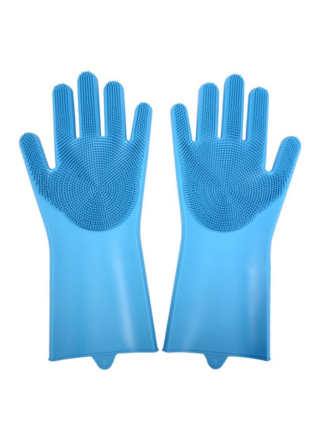 Silicone Pet Cleaning Gloves Blue