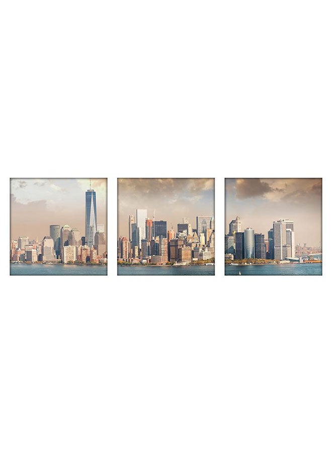 لوحة فنية جدارية مطبوعة مكونة من 3 قطع متعدد الألوان 150x50x2.5سم