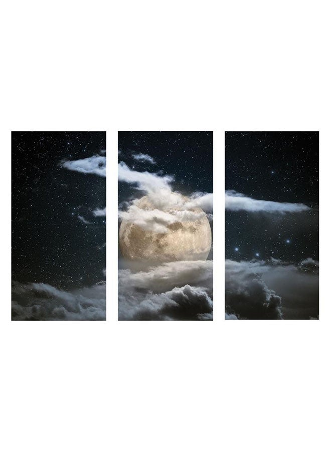 ساسب لوحة فنية جدارية من 3 قطع متعدد الألوان 120x80x2.5سم