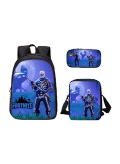 Generic 3-Piece Printed Bag Set Purple/Black/Green 