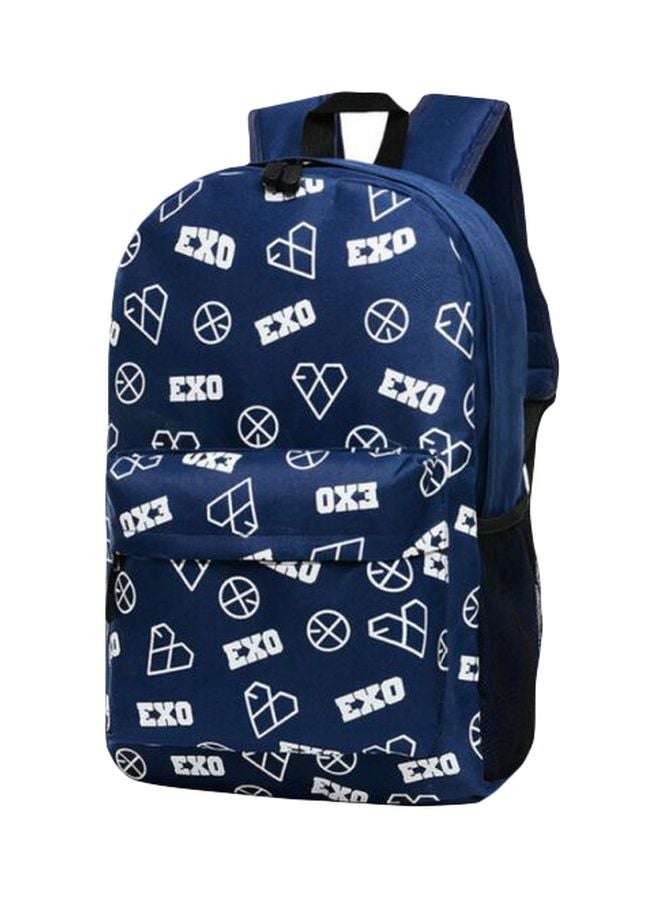 Printed Backpack Blue/White - Image 1