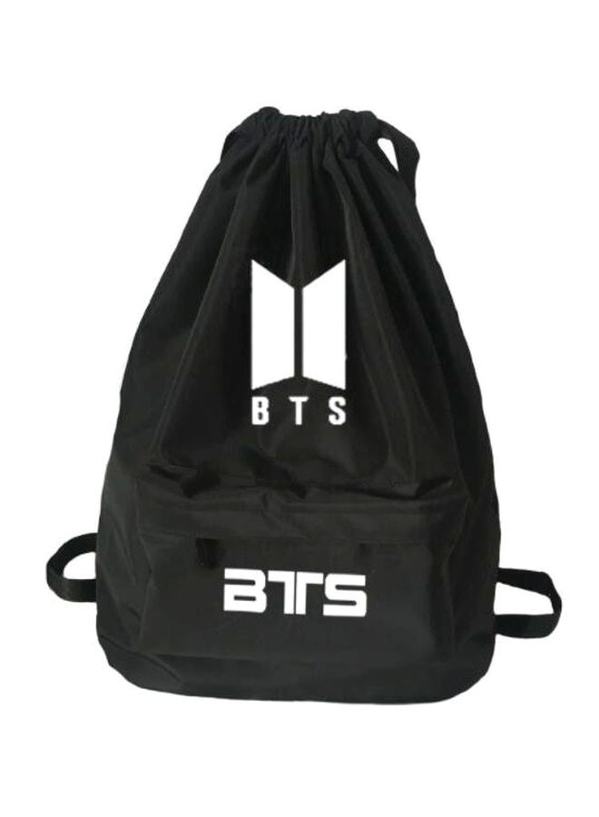 Generic Casual Drawstring Backpack Black/White  - Image 1