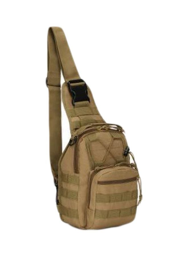 Polyester Sling Backpack Brown