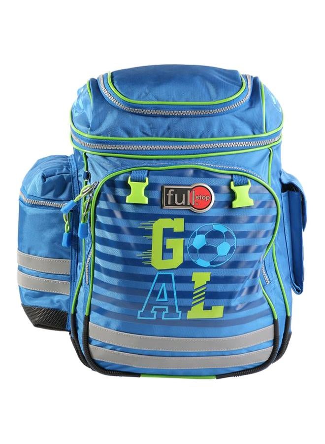 فولستوب حقيبة ظهر مزينة بخطوط أزرق/ رمادي/ أخضر