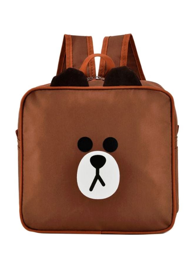 Bear Design School Backpack Brown/Black  - Image 1