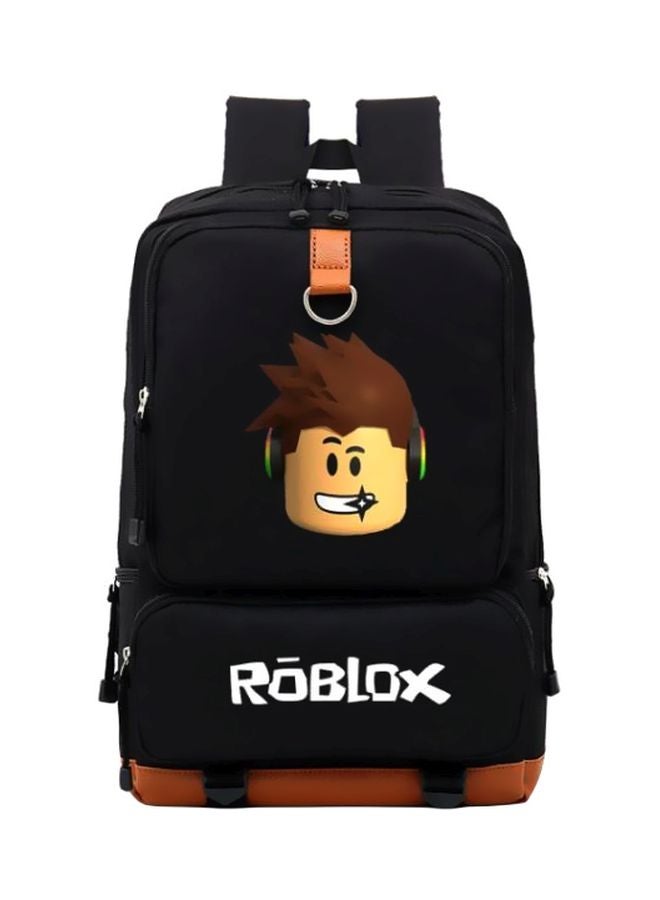 Roblox Printed Backpack Black/Grey/Brown