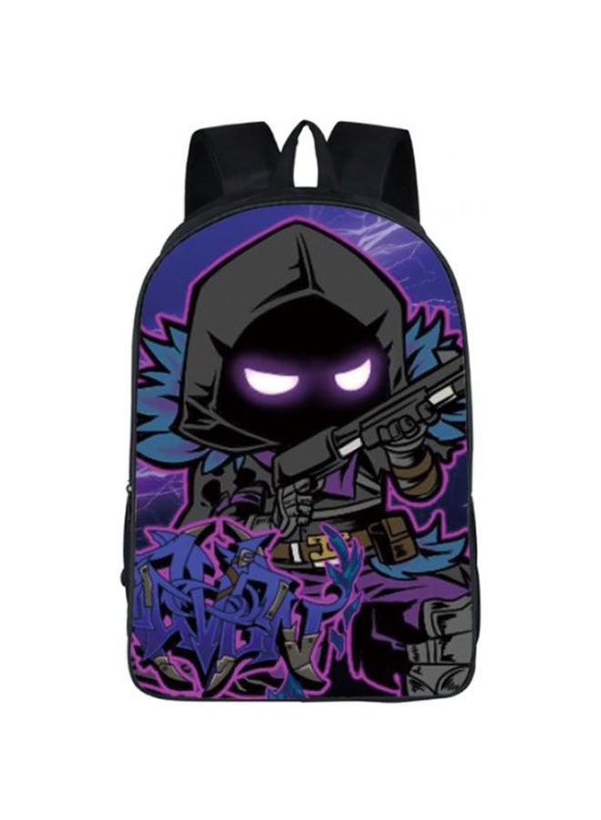 Fortnite Fortress Night Game Printed Student Backpack Purple/Black Grey 