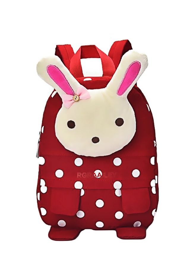 Cartoon Patterned Kindergarten Anti-Lost Backpack Red/Pink/White