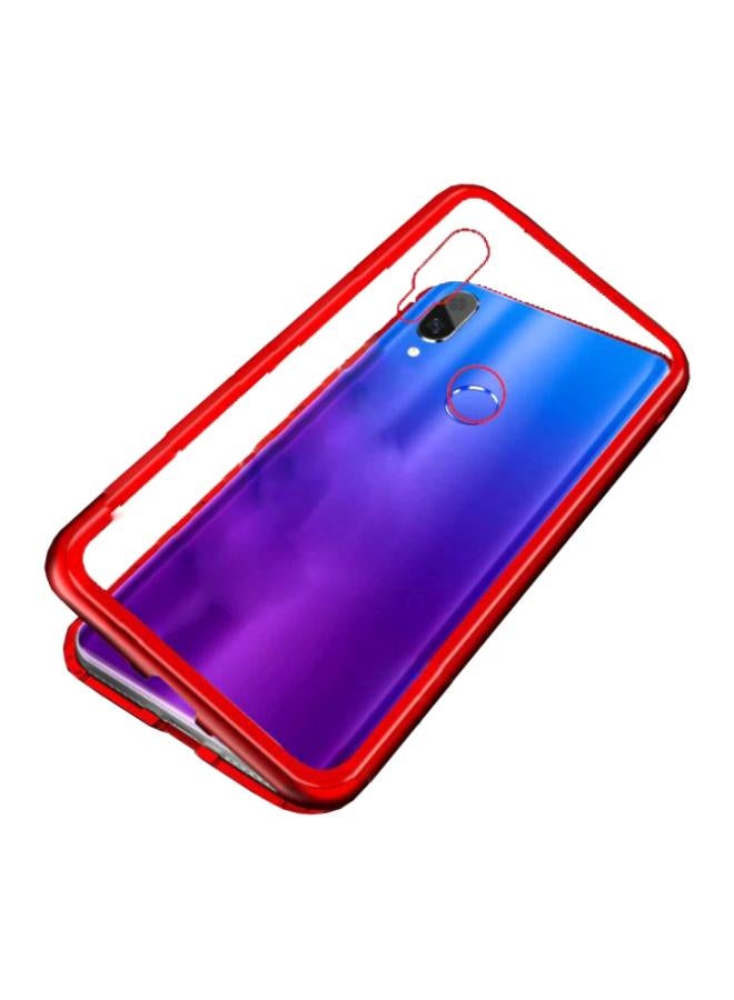 360 Degree Tempered Glass Flip Cover For Huawei Nova 3i Red/Clear  - Image 1