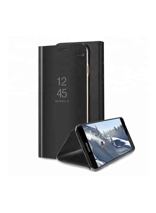 Generic - Clear View Flip Cover For Huawei Y9 (2019) Black - Image 1