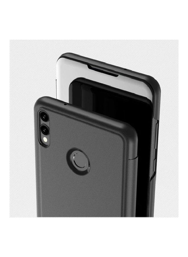 Generic - Clear View Flip Cover For Huawei Y9 (2019) Black - Image 1