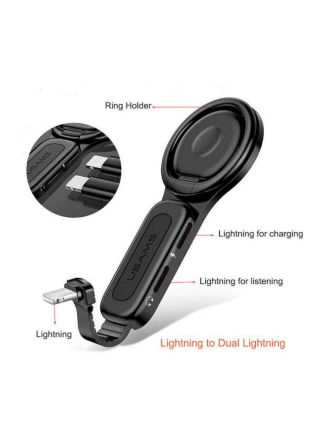 Generic - Dual Lightning Ring Holder Adapter Black - Image 1