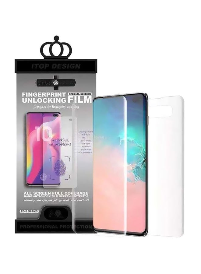 Front And Back Nano Screen Protector For Samsung Galaxy S10+ Clear