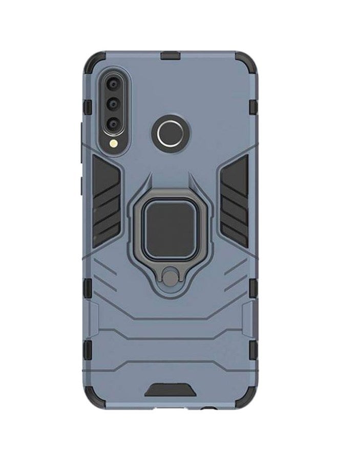 Protective Bumper Cover With Key Ring For Huawei P30 Lite Marble Blue - Image 1