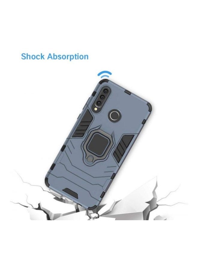 Protective Bumper Cover With Key Ring For Huawei P30 Lite Marble Blue - Image 4