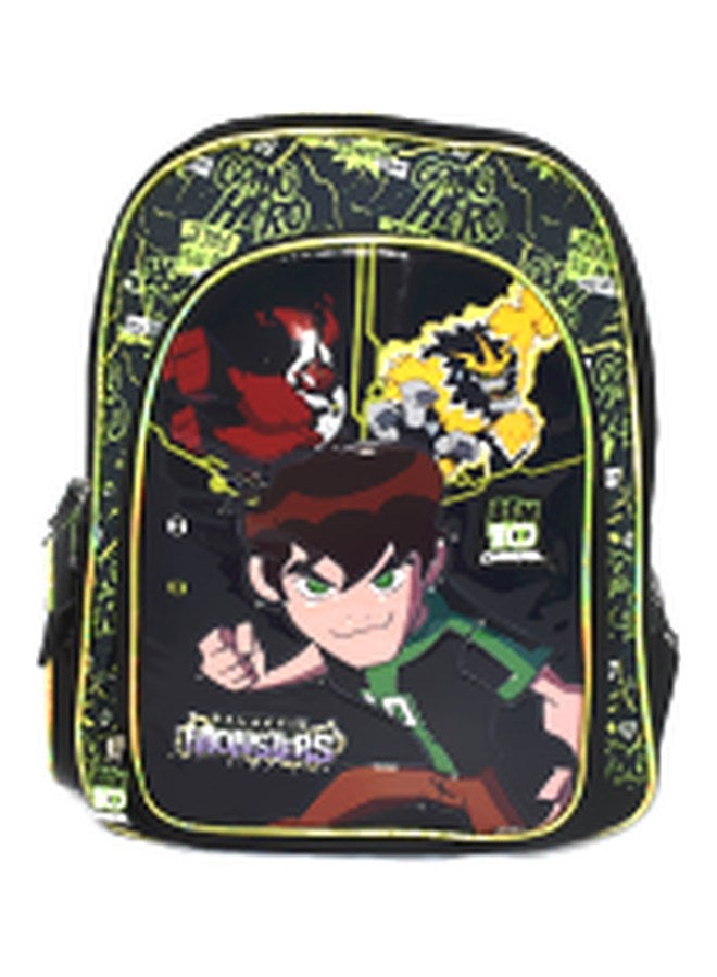 Disney Ben10 Printed Backpack Black/Green/Brown 