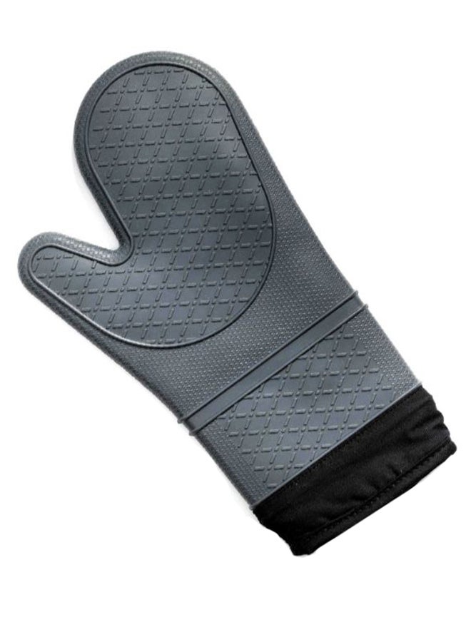 Heat Resistant Oven Gloves Grey/Black 33cm 