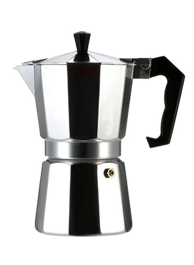 Aluminium Espresso Percolator Coffee Maker Silver/Black - Image 1