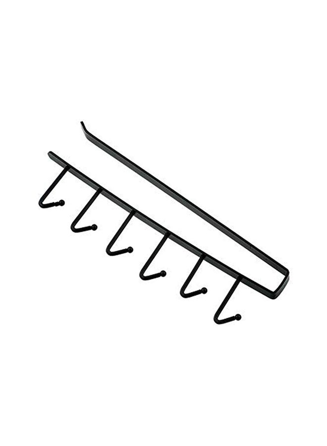 Multi-functional Kitchen Cabinet Hook Black 25x2.5x4cm 