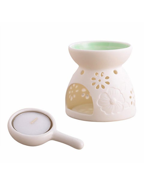 Ceramic Incense Essential Oil Burner White 9.2 x 5.4 x 5.4inch