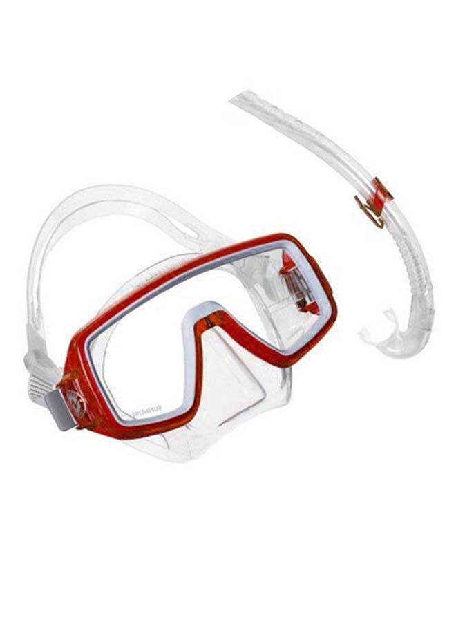 AQUA LUNG PLANETRED Planet Junior LX Snorkeling Diving Mask and Snorkel Set Red 