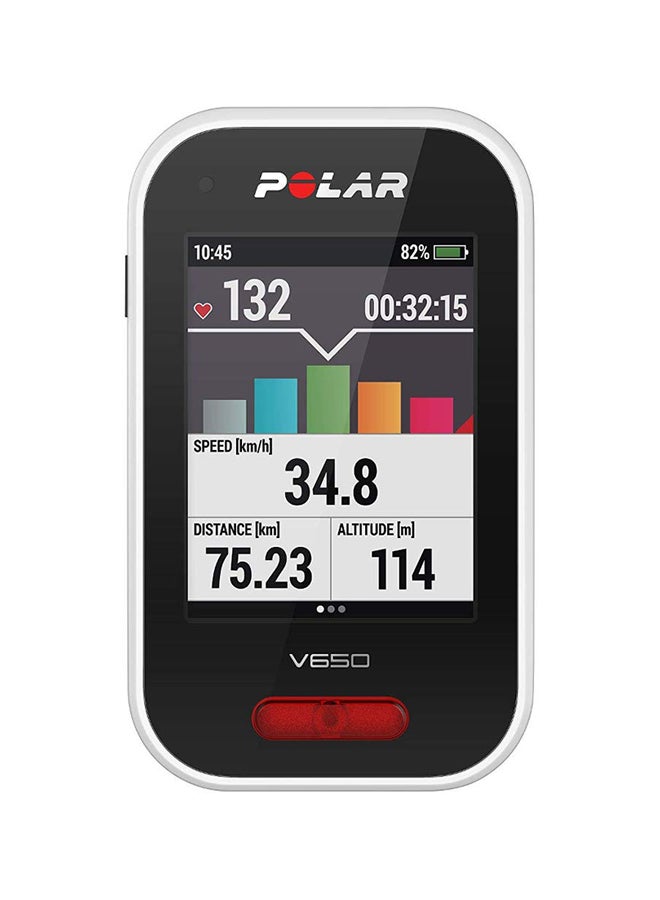 POLAR - V650 - Cycling Computer With HR Sensor White - Image 1