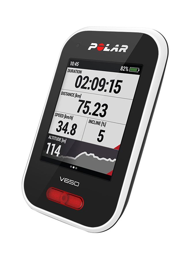 POLAR - V650 - Cycling Computer With HR Sensor White - Image 1