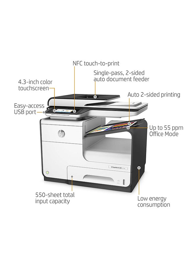 HP - Color PageWide Pro 477dw Multifunction Printer,D3Q20B Grey/White - Image 1