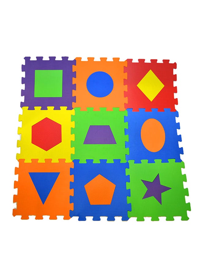 Matrax - 9-Piece Geometric Shapes Eva Puzzle Tile Play Mats 33 x 33cm - Image 1