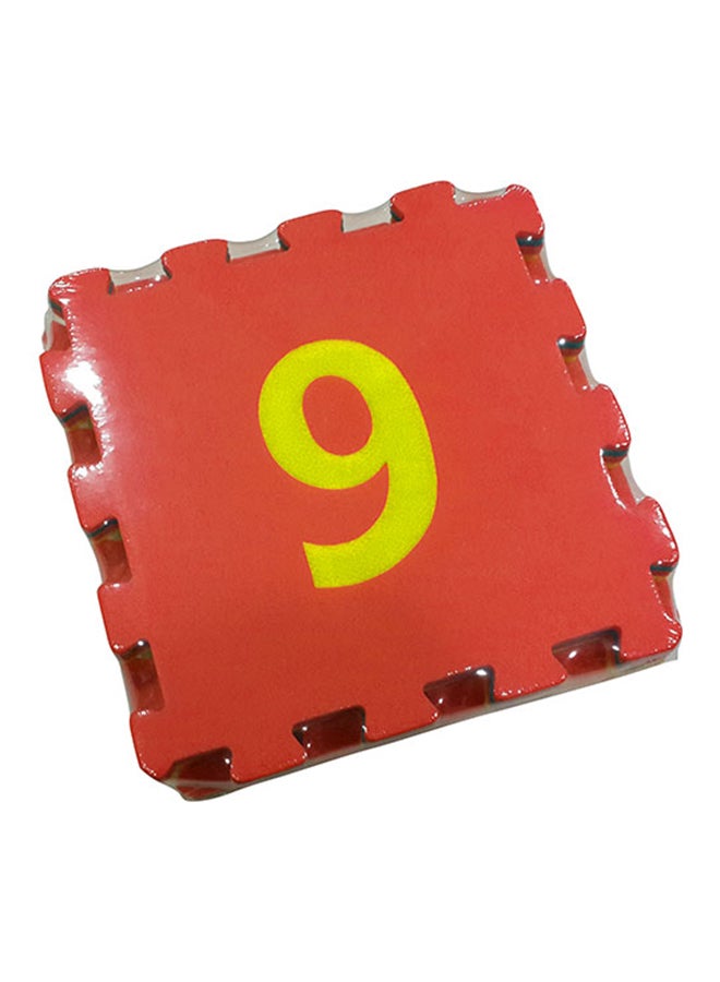 Matrax - 9-Piece Polimat Puzzle Numbers Game Tile Play Mats 33x33cm - Image 1