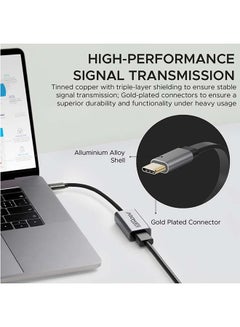 بروميت بروميت محول  USB C إلى HDMI، فائق الصغر 4K 30 هرتز مع فيديو عالي الوضوح لأجهزة MacBook Pro وGoogle Chromebook وSamsung وMediaLink-H1 رمادي/أسود  - Image 3